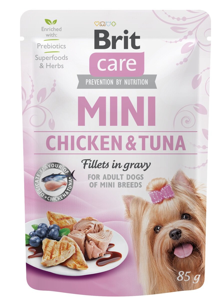 Brit Care Mini konservai šunims su vištiena ir tunu, 85 g - 