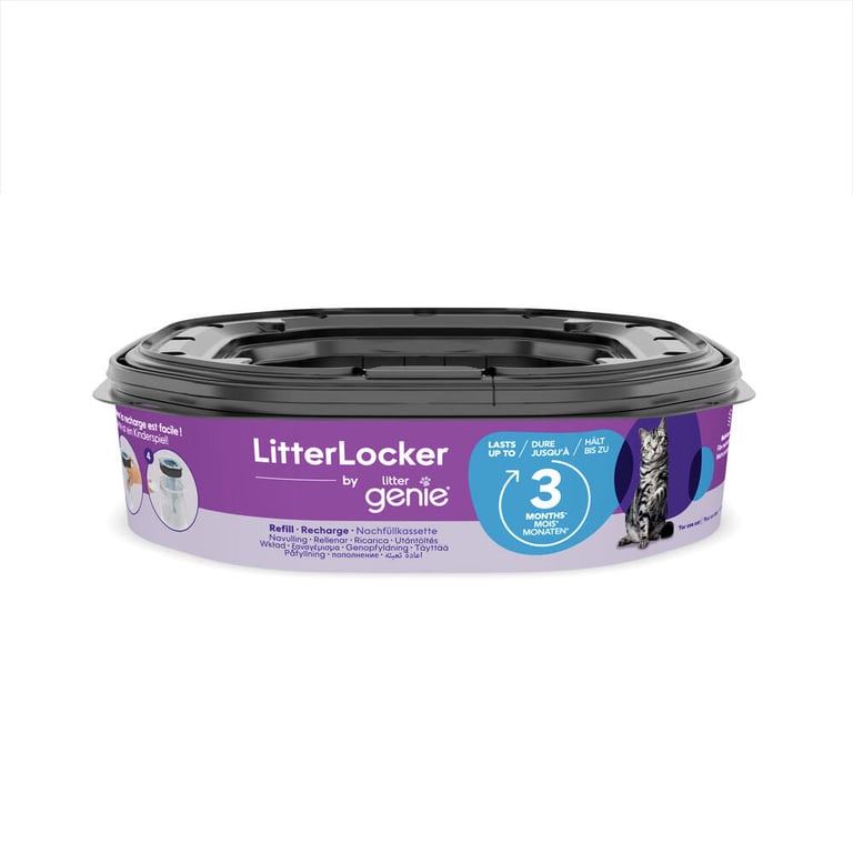 LitterLocker Genie kasetės kačių kraiko šiukšliadėžei, 3 vnt.