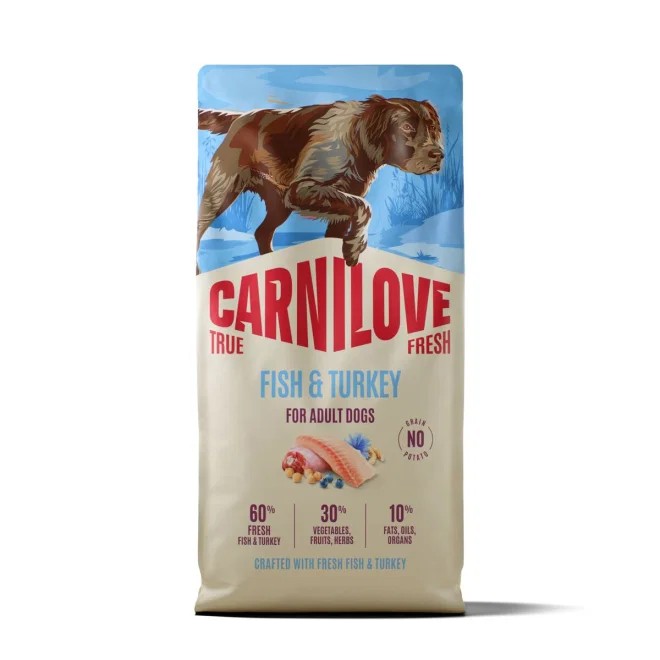 Carnilove True Fresh kuivtoit koerale, kala/kalkun, 12 kg - Tootepilt