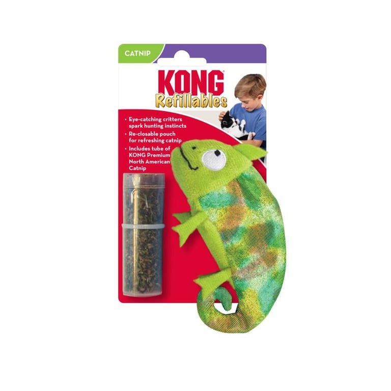 KONG REFILLABLES UŽPILDOMAS ŽAISLAS KATĖMS CHAMELEONAS