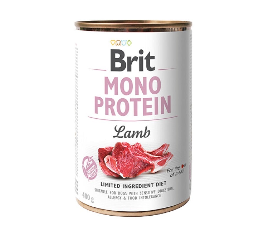 Brit Care konservai šunims „Mono Protein Lamb“, su ėriena, 400g - 