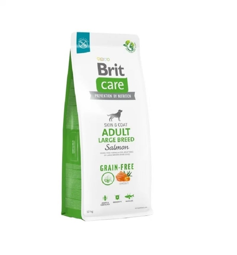 Brit Care Grain-free maistas didelių veislių šunims su lašiša, 12 kg - 