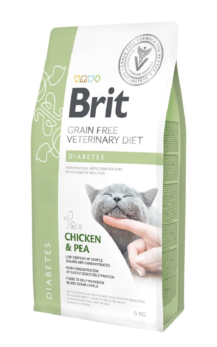 BRIT GF VD Diabetes sausā barība kaķiem, vista/zirņi, 5kg - Produkta attēls