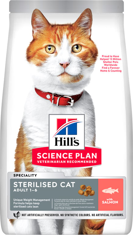 HILL'S SP Sterilised sausā barība kaķiem, lasis, 10kg