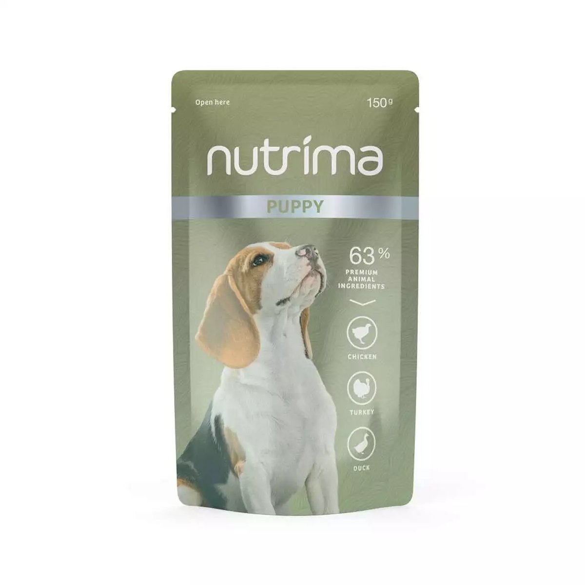Nutrima mitrā barība kucēniem, 150g - Produkta attēls 1