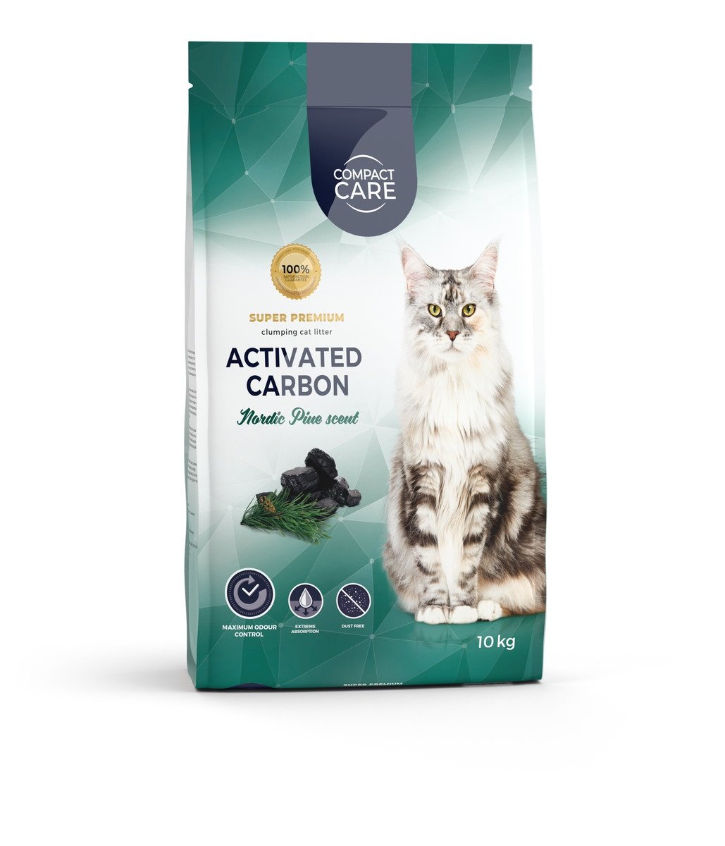 COMPACT CARE Activated Carbon pakaiši kaķiem, 10kg, priede - Produkta attēls 1