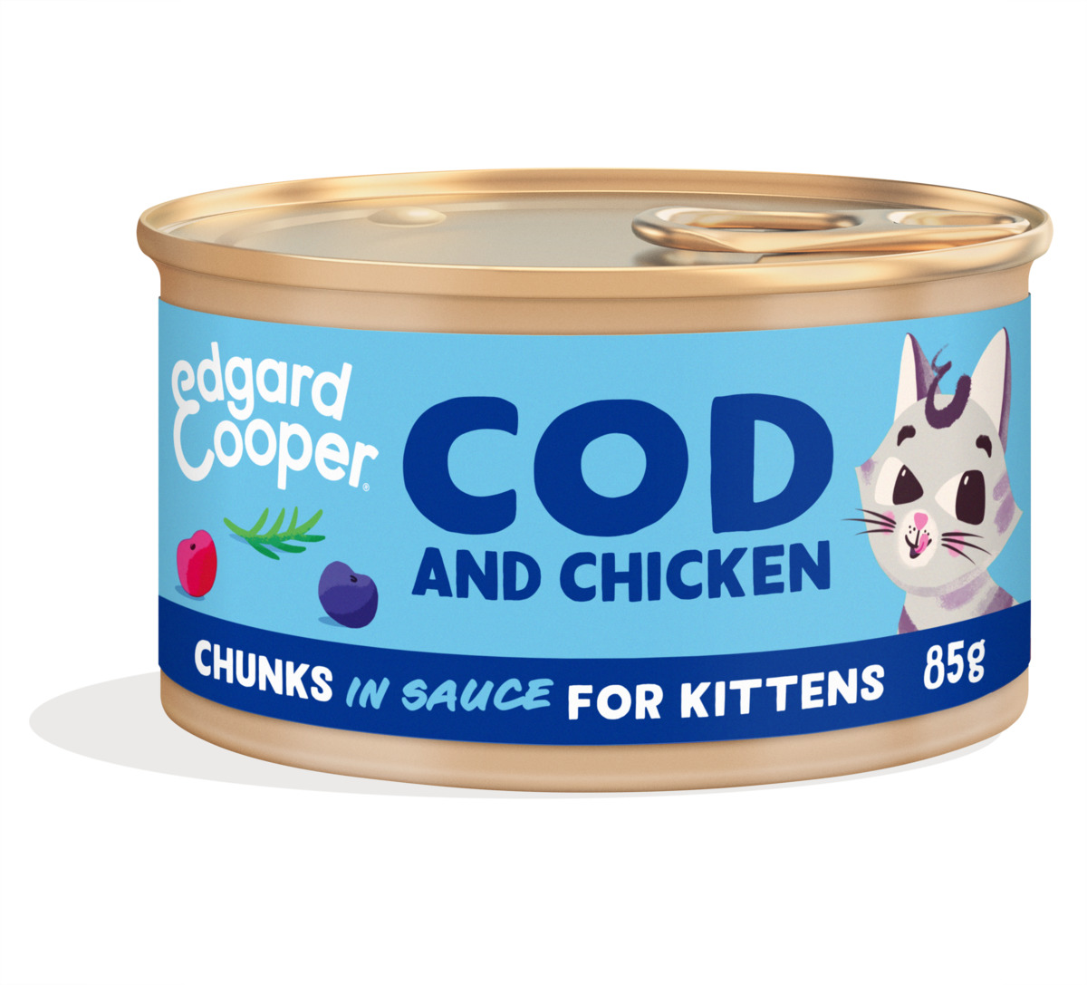 Edgard Cooper konservai kačiukams su menke ir vištiena, 85g -  1
