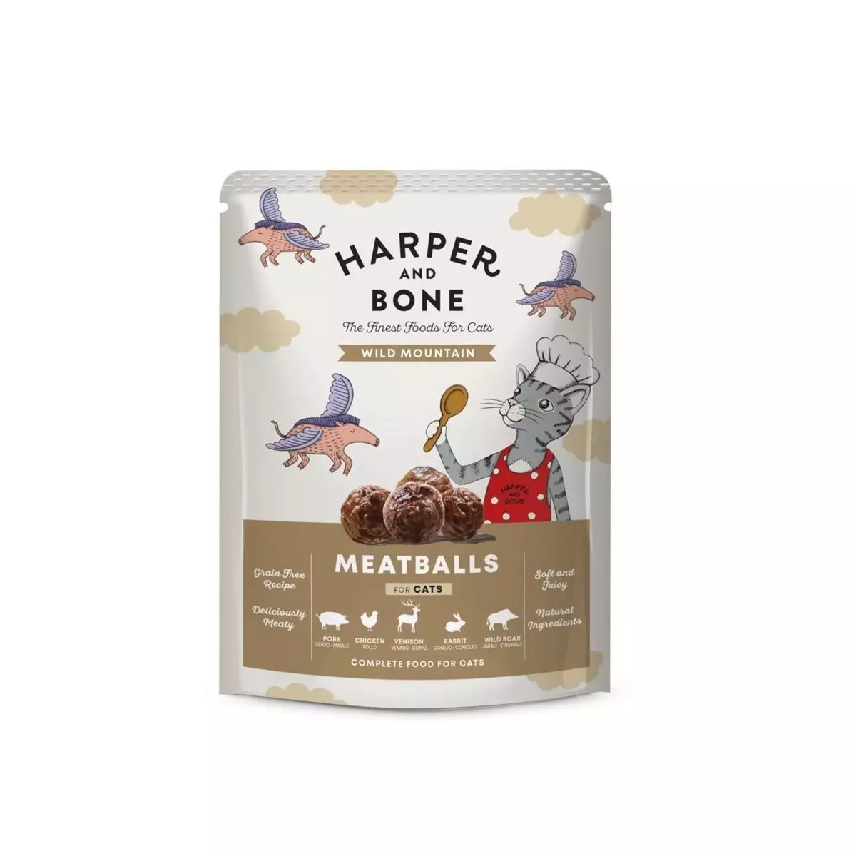 Harper and Bone Wild Mountain mitrā barība kaķiem, 85g - Produkta attēls