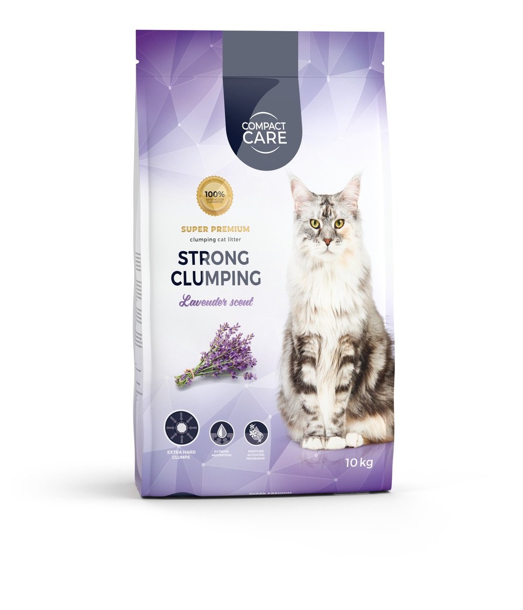 Compact Care Strong Clumping lavendlilõhnaline kassiliiv, 10 kg - Tootepilt