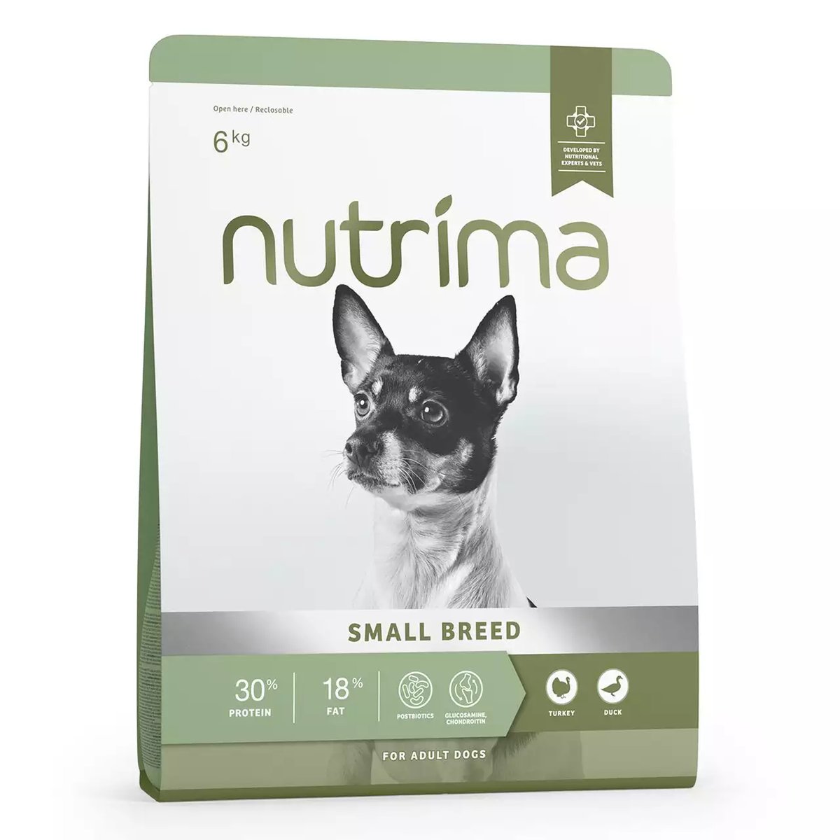 Nutrima Small sausā barība suņiem, tītars/pīle, 6kg - Produkta attēls