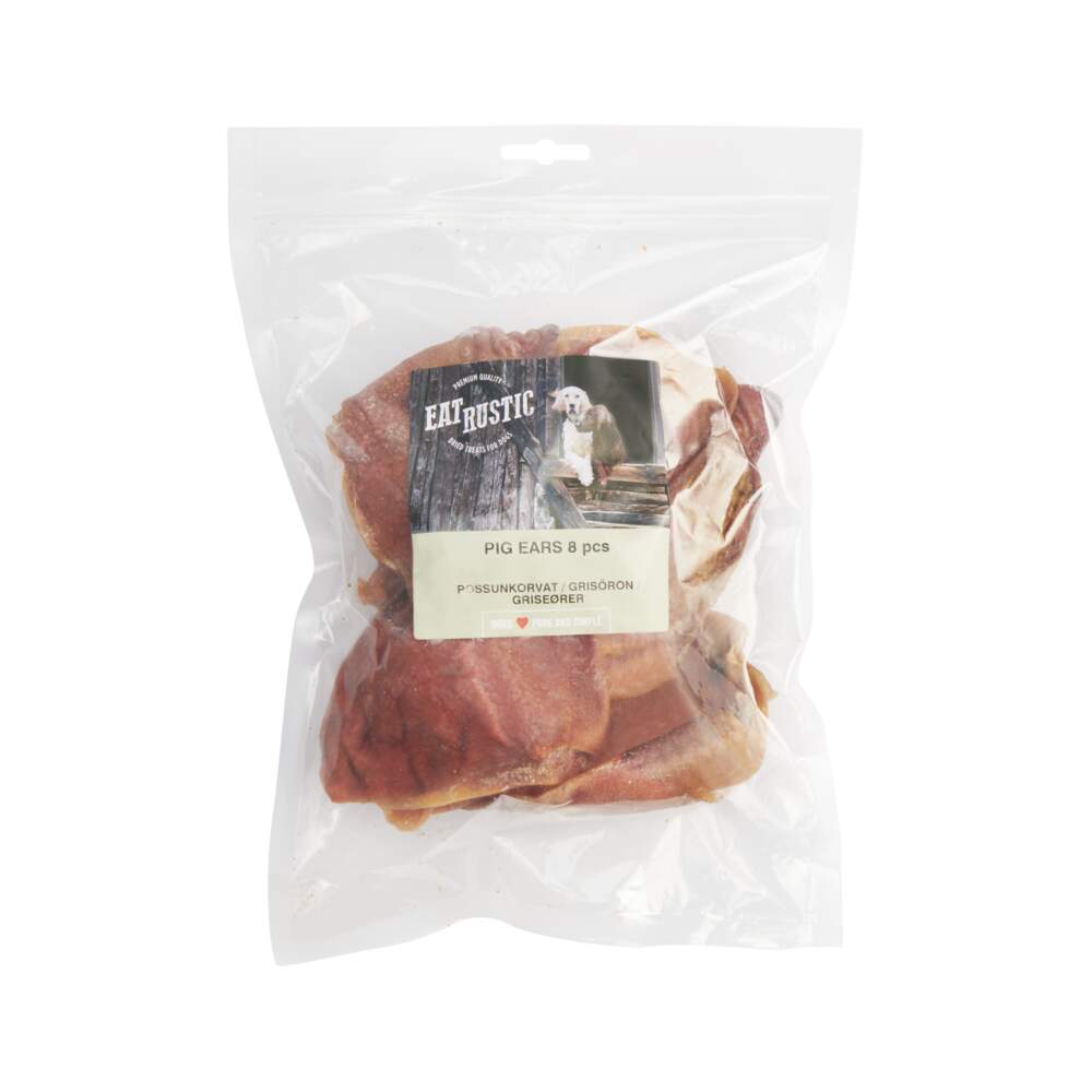 Eat Rustic natūralus skanėstas šunims – kiaulės ausys (8 vnt.), 320 g -  1