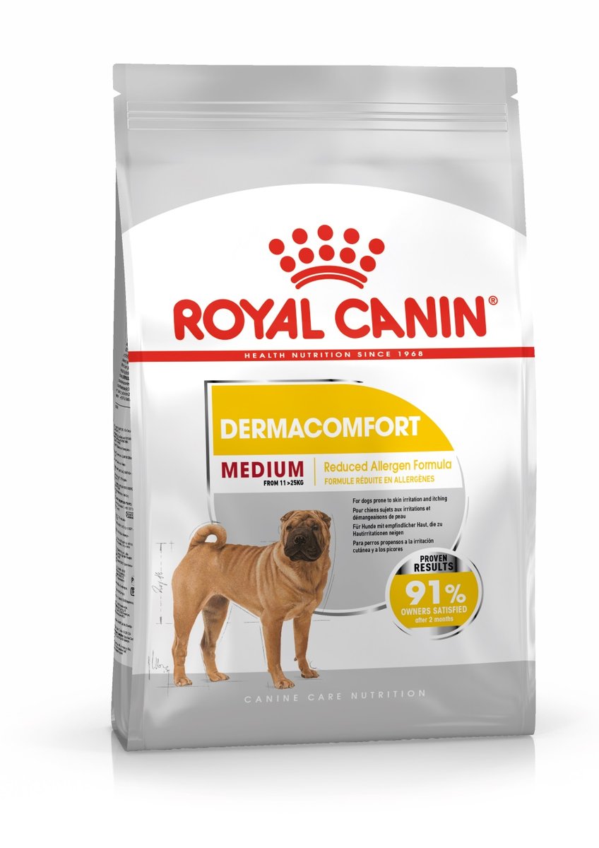 ROYAL CANIN Dermacomfort Medium sausā barība suņiem, 3kg - Produkta attēls 1