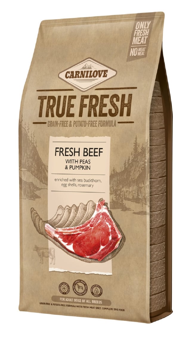 Carnilove True Fresh sausas maistas šunims, su jautiena, 11,4 kg - 