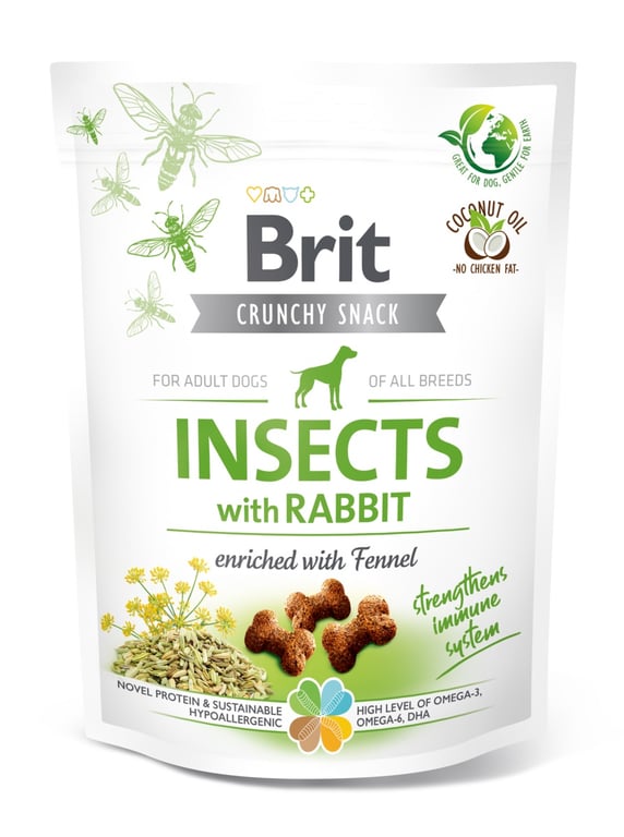 Brit Care Cracker skanėstai šunims su vabzdžiais ir triušiena, 200 g