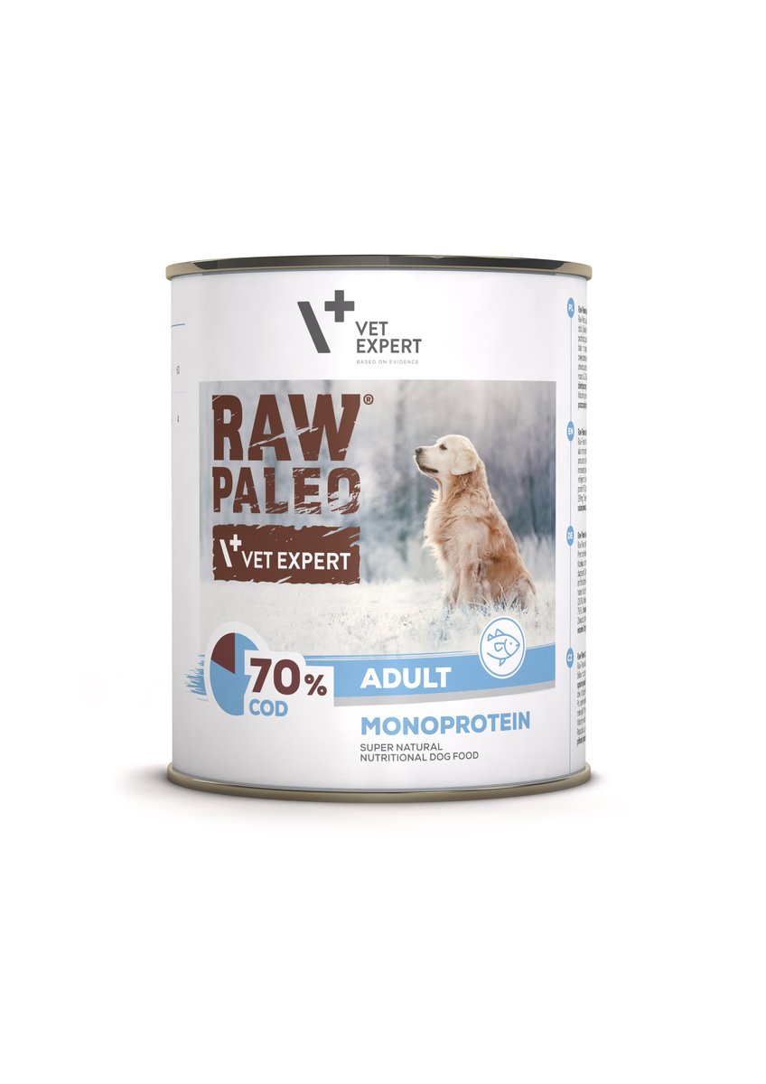 RAW PALEO Monoprotein Adult mitrā barība suņiem, menca, 800g - Produkta attēls