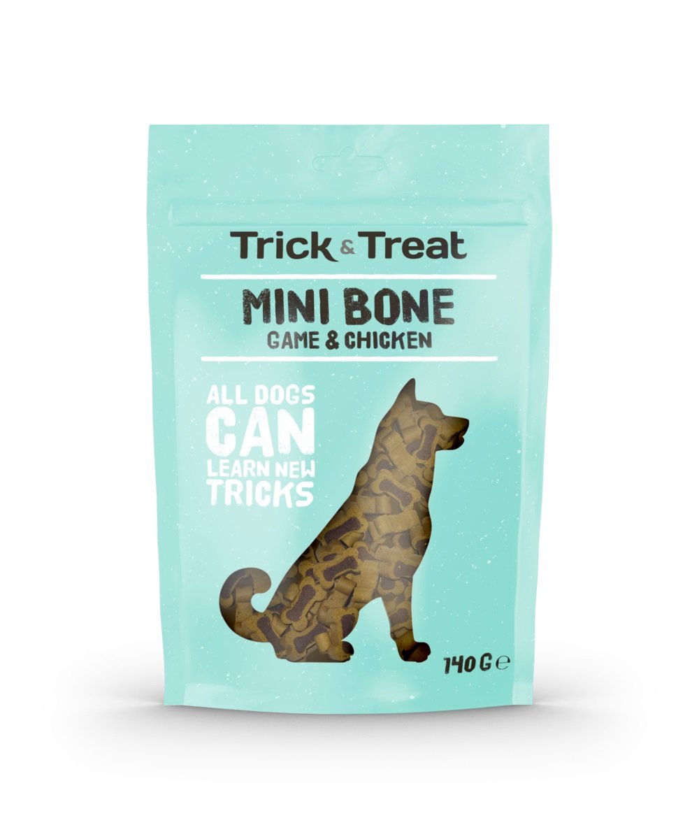 Trick&Treat Mini Bone treeningmaius koerale, uluk/kana, 140 g - Tootepilt