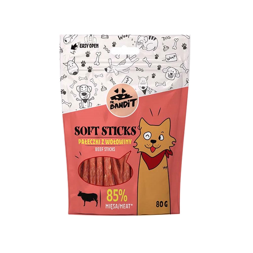Mr. Bandit Soft Sticks jautienos lazdelės šunims, 80 g - 