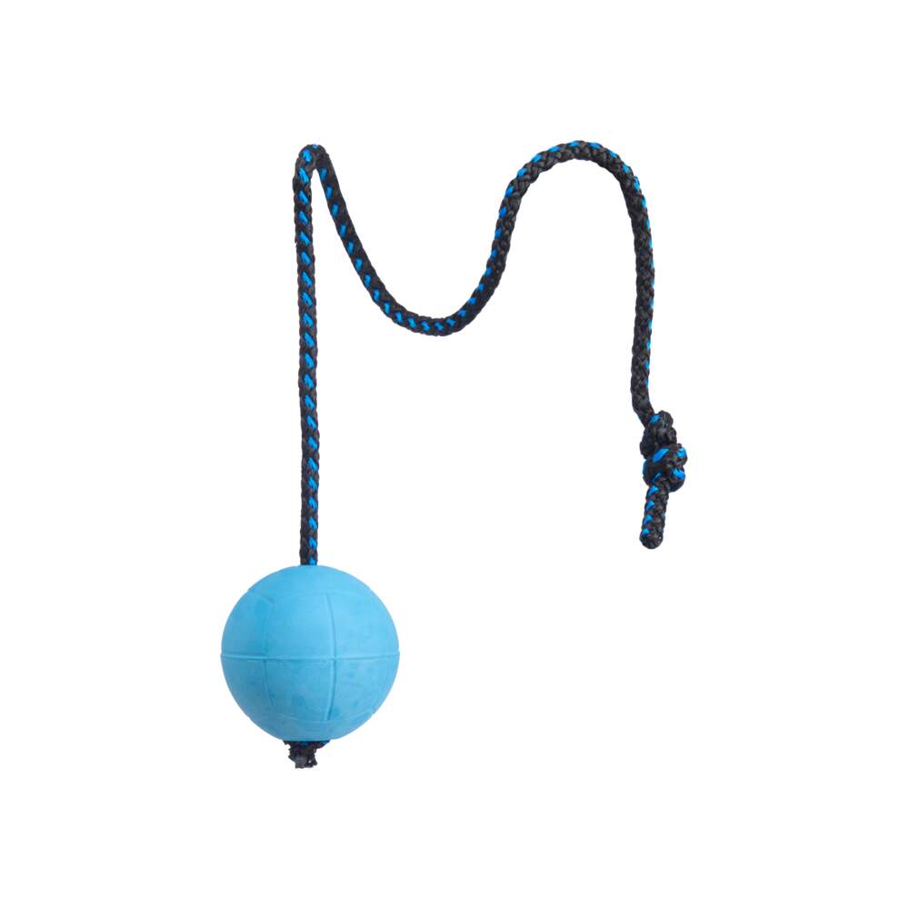 Pro Dog Soft Rubber kummipall nööriga, 60 cm, türkiis - Tootepilt