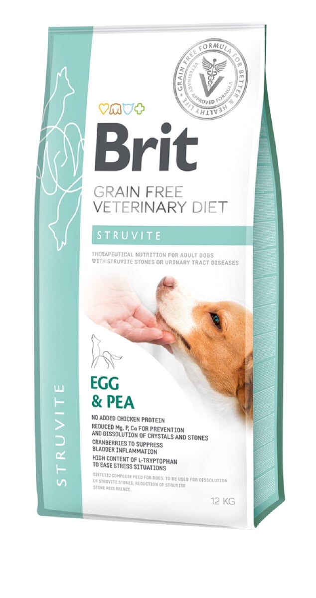 BRIT GF VD Struvite sausā barība suņiem, olas/zirņi, 12kg - Produkta attēls 1