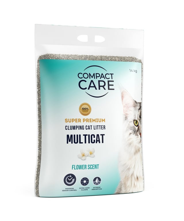 Compact Care Multicat lillelõhnaline kassiliiv, 14 kg - Tootepilt 2