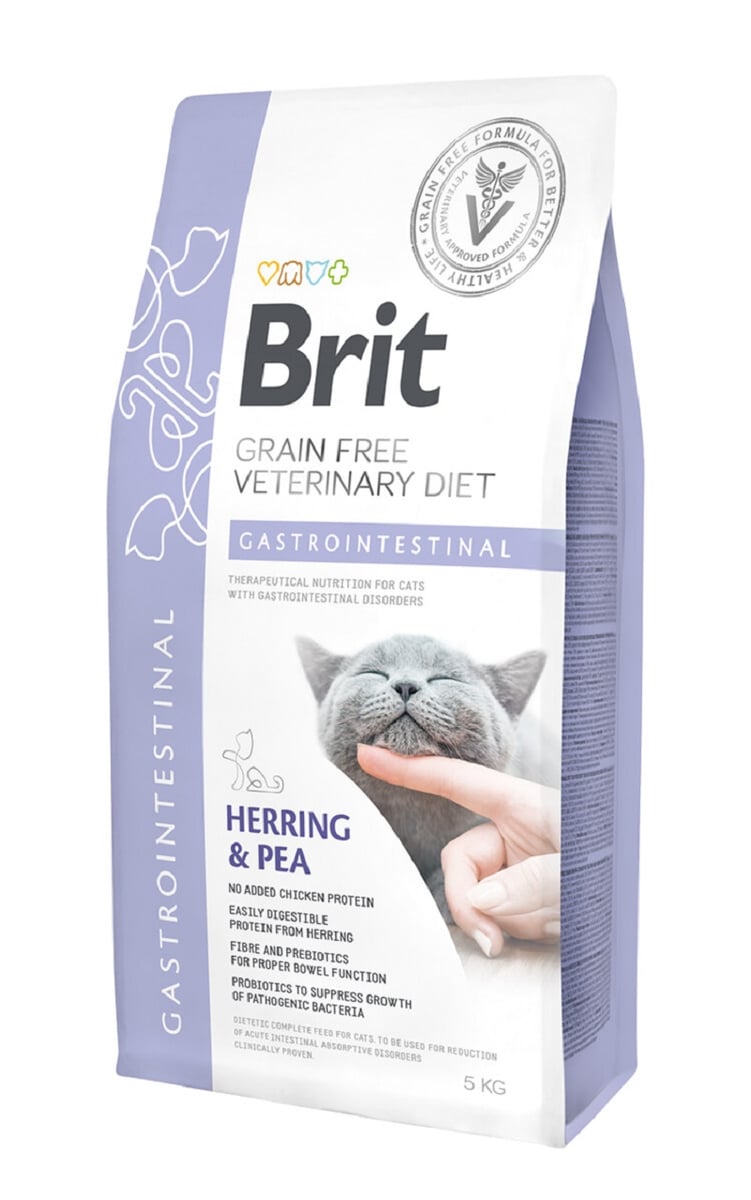BRIT GF VD Gastrointestinal sausā barība kaķiem, siļķe/zirņi, 5kg - Produkta attēls