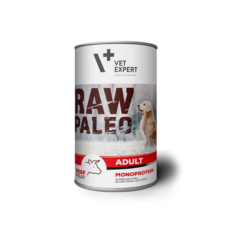 Raw Paleo Adult konservai šunims su jautiena, 400 g -  1