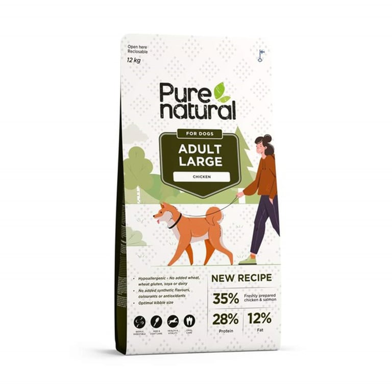 Purenatural kuivtoit suurele koerale, 12 kg