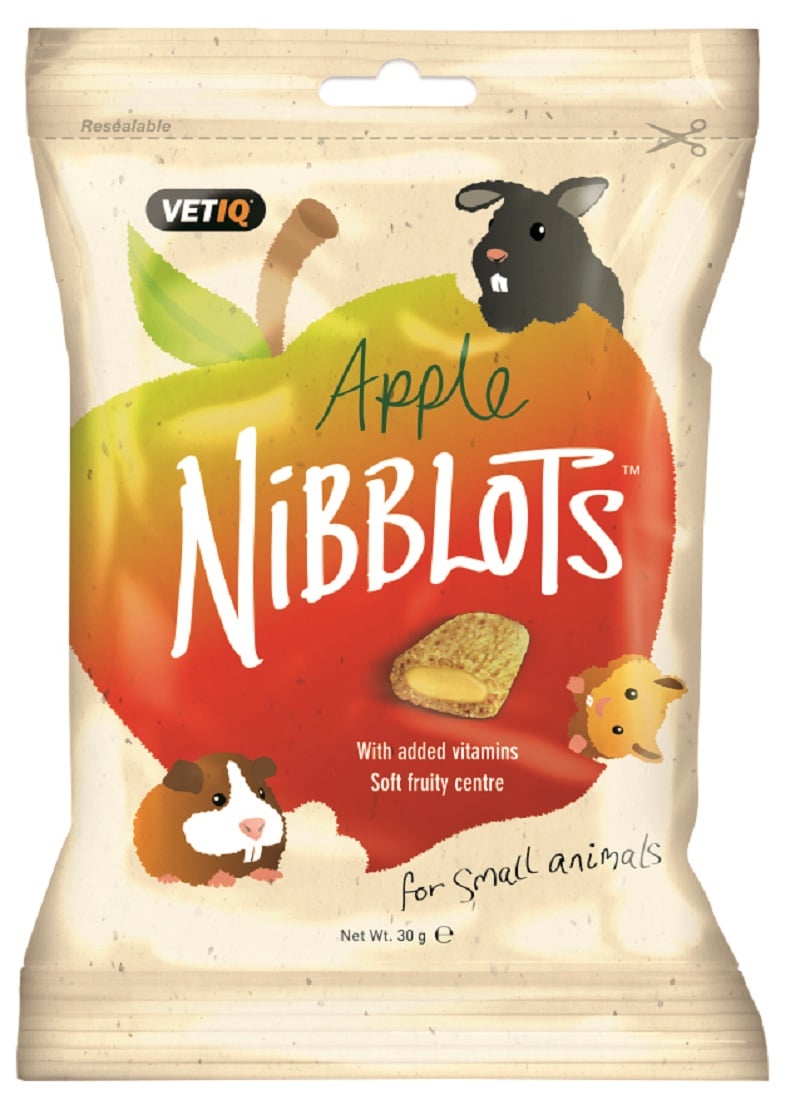 VETIQ Nibblots skanėstai smulkiesiems gyvūnams su obuoliais, 30 g -  1