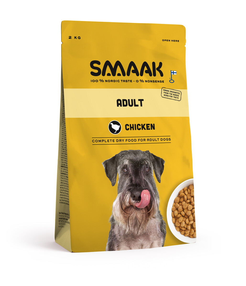 SMAAK sausas maistas suaugusiems šunims su vištiena, 2 kg - 