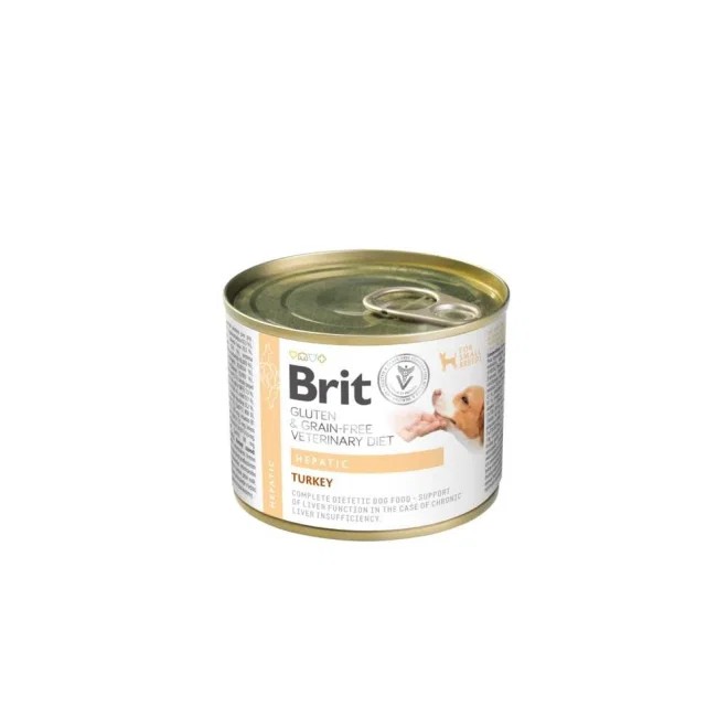 Brit VD GF Dog Hepatic konservuotas maistas šunims, kepenų funkcijai palaikyti 200g