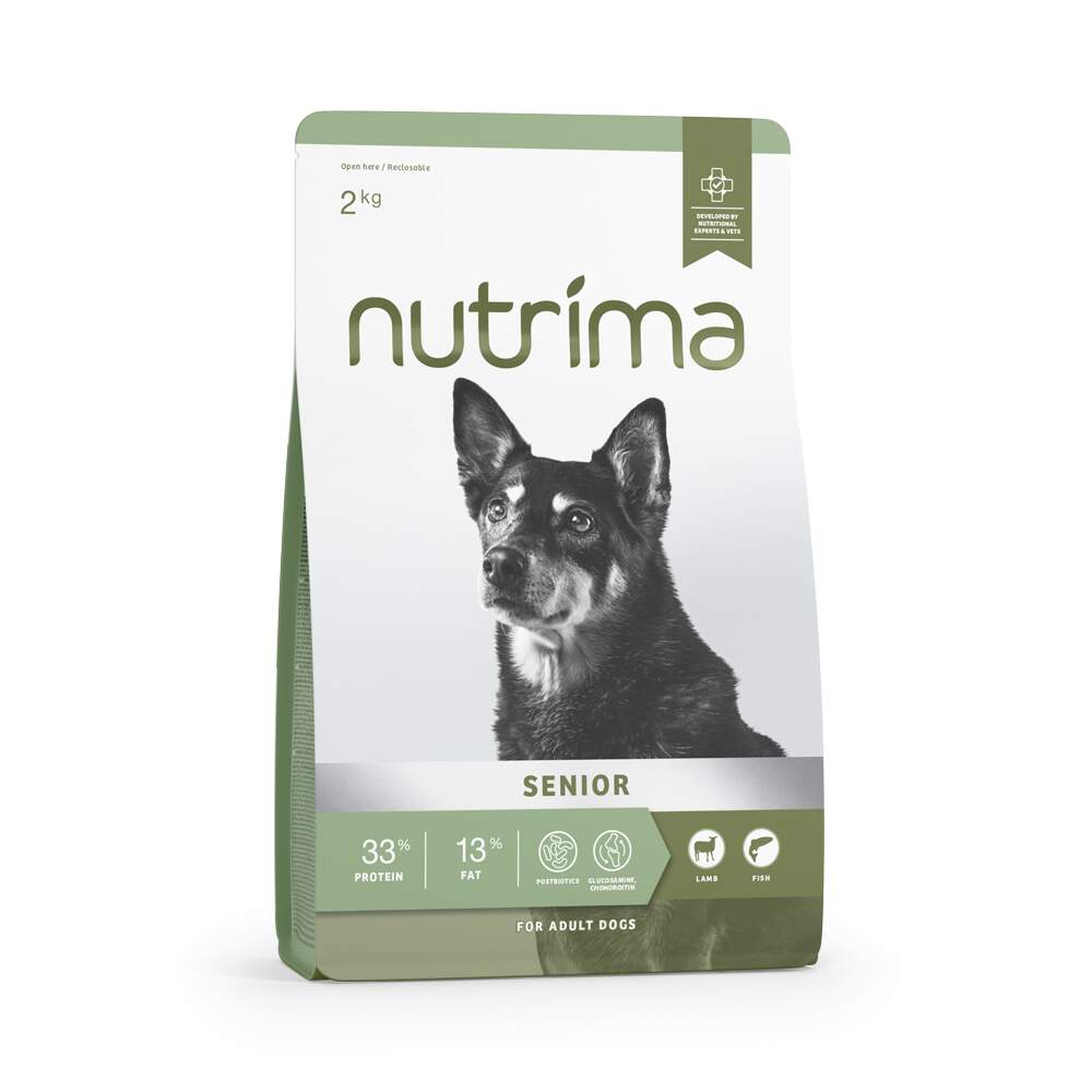 Nutrima Senior sausā barība suņiem, jērs, 2kg - Produkta attēls