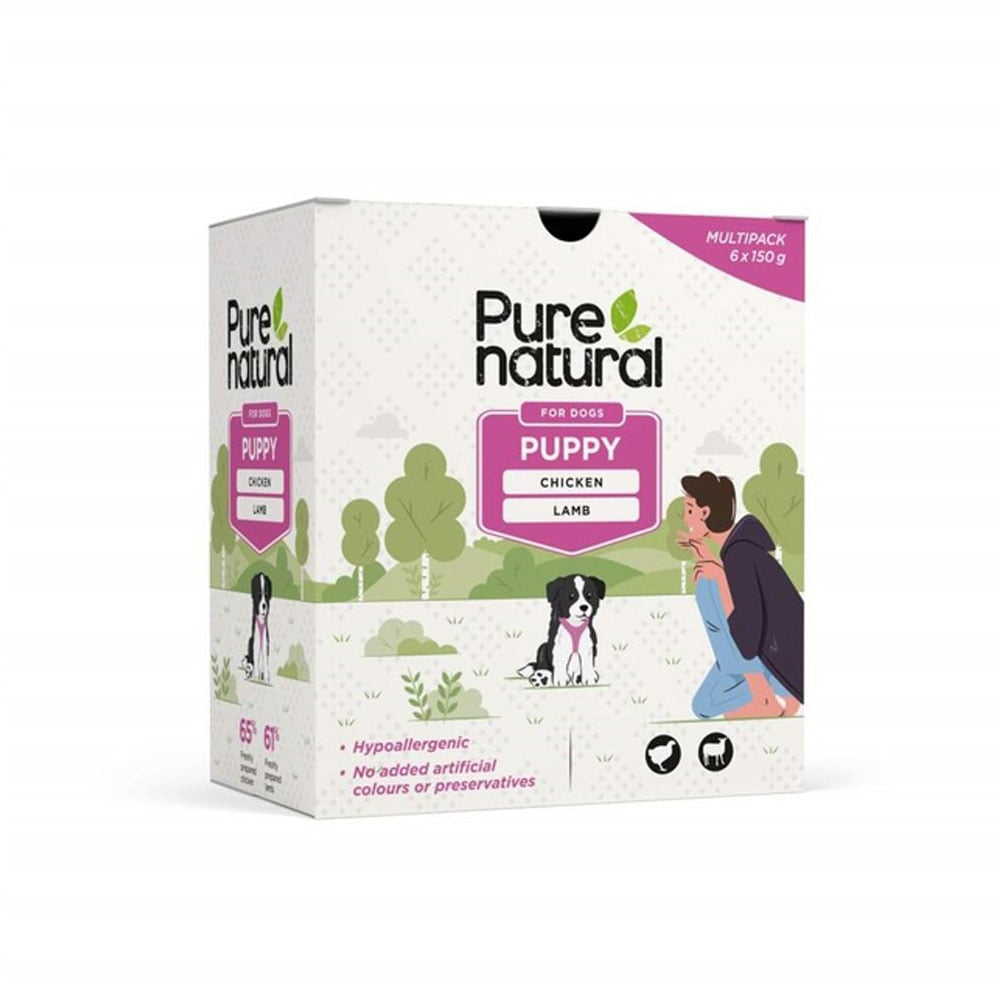 Purenatural konservų rinkinys šuniukams, 6 x 150 g -  1