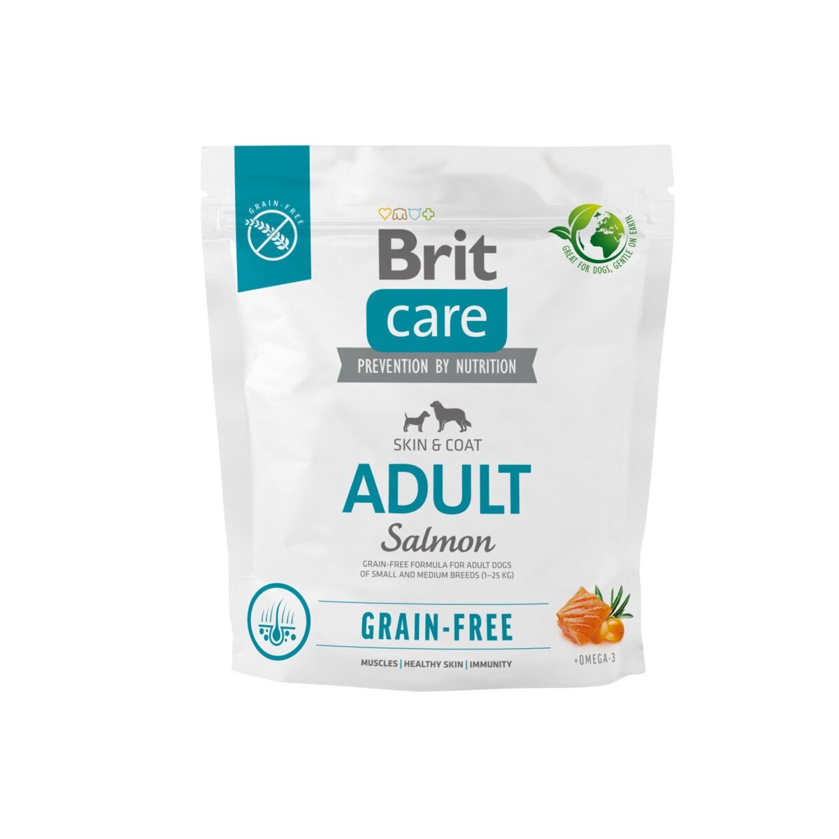 Brit Care Grain-free maistas šunims su lašiša, 1kg - 