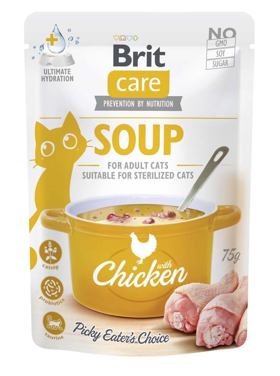 BRIT CARE SRIUBA KATĖMS SU VIŠTIENA, 75 G - 