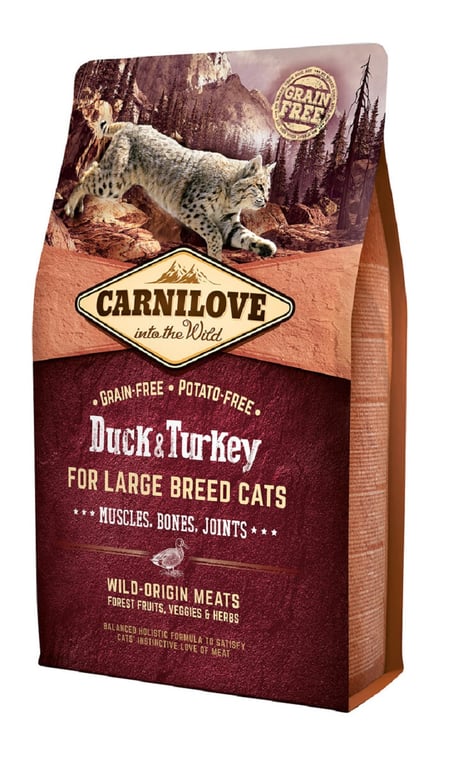 Carnilove Large Cats kuivtoit suurele kassile, part/kalkun, 6 kg - Tootepilt 2