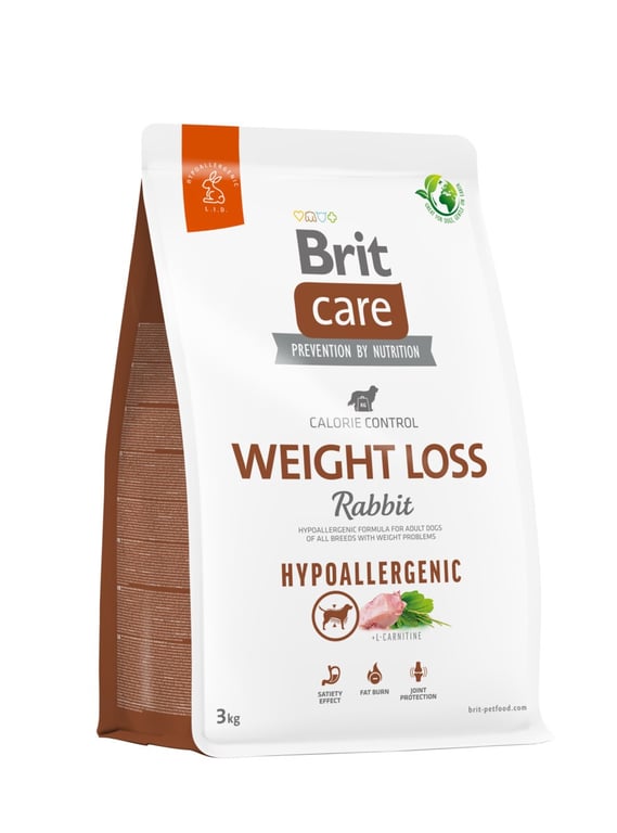 Brit Care maistas šunims Weight Control, su triušiena ir ryžiais, 3kg