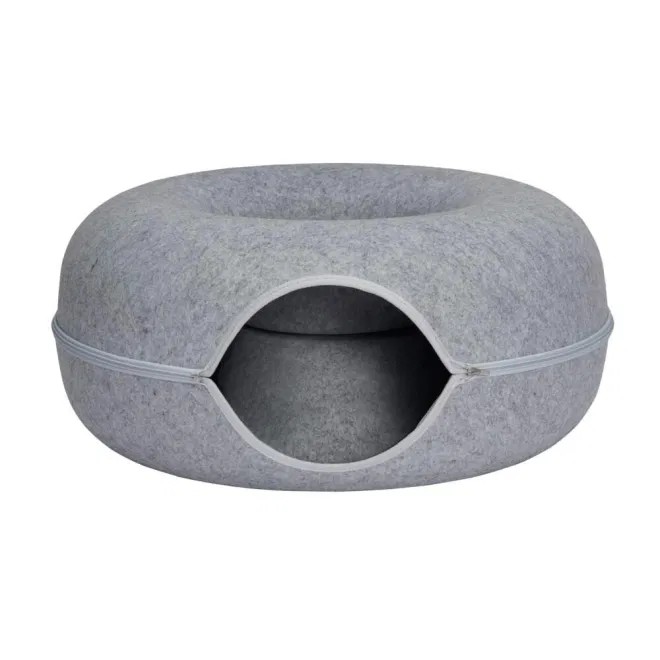 L&B Donut veltinio guolis su užtrauktuku, pilkas, 60cm