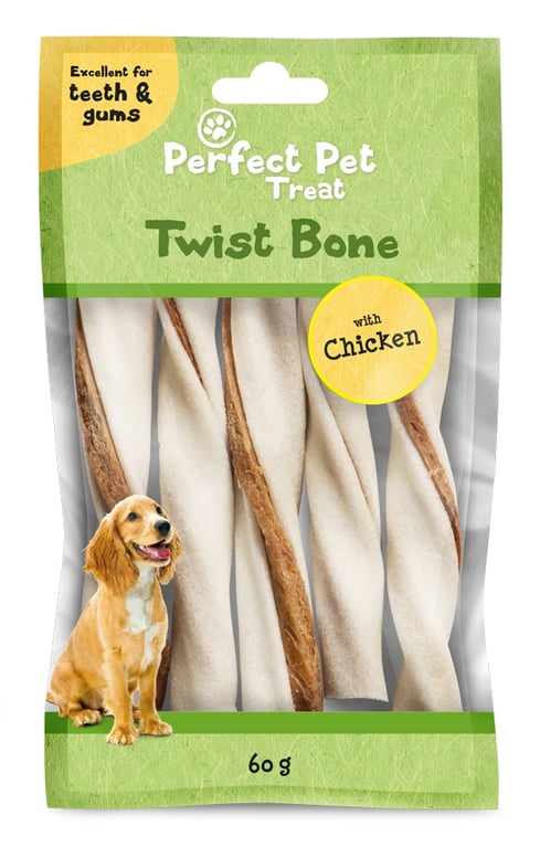 Perfect Pet Twist Bone skanėstas šunims, su vištiena, 60g