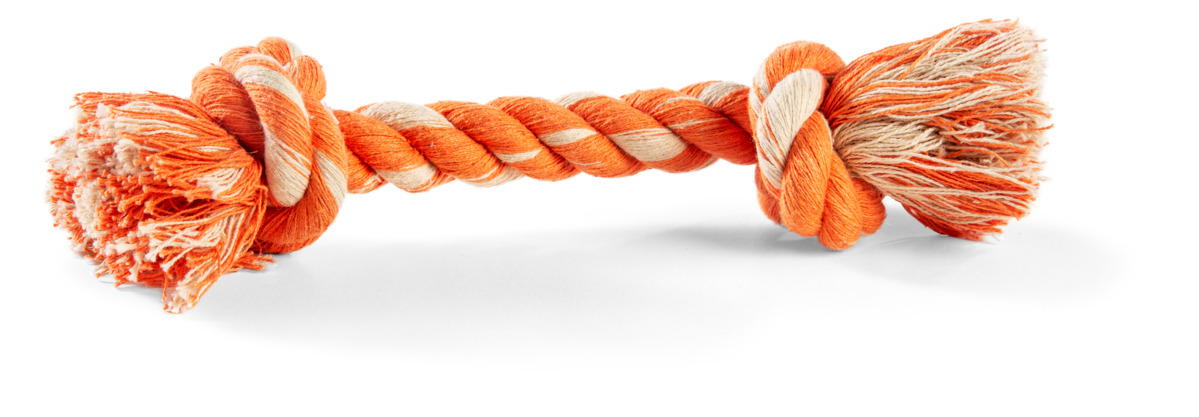 LITTLE&BIGGER 2 Knots virves rotaļlieta suņiem, 37cm, oranža