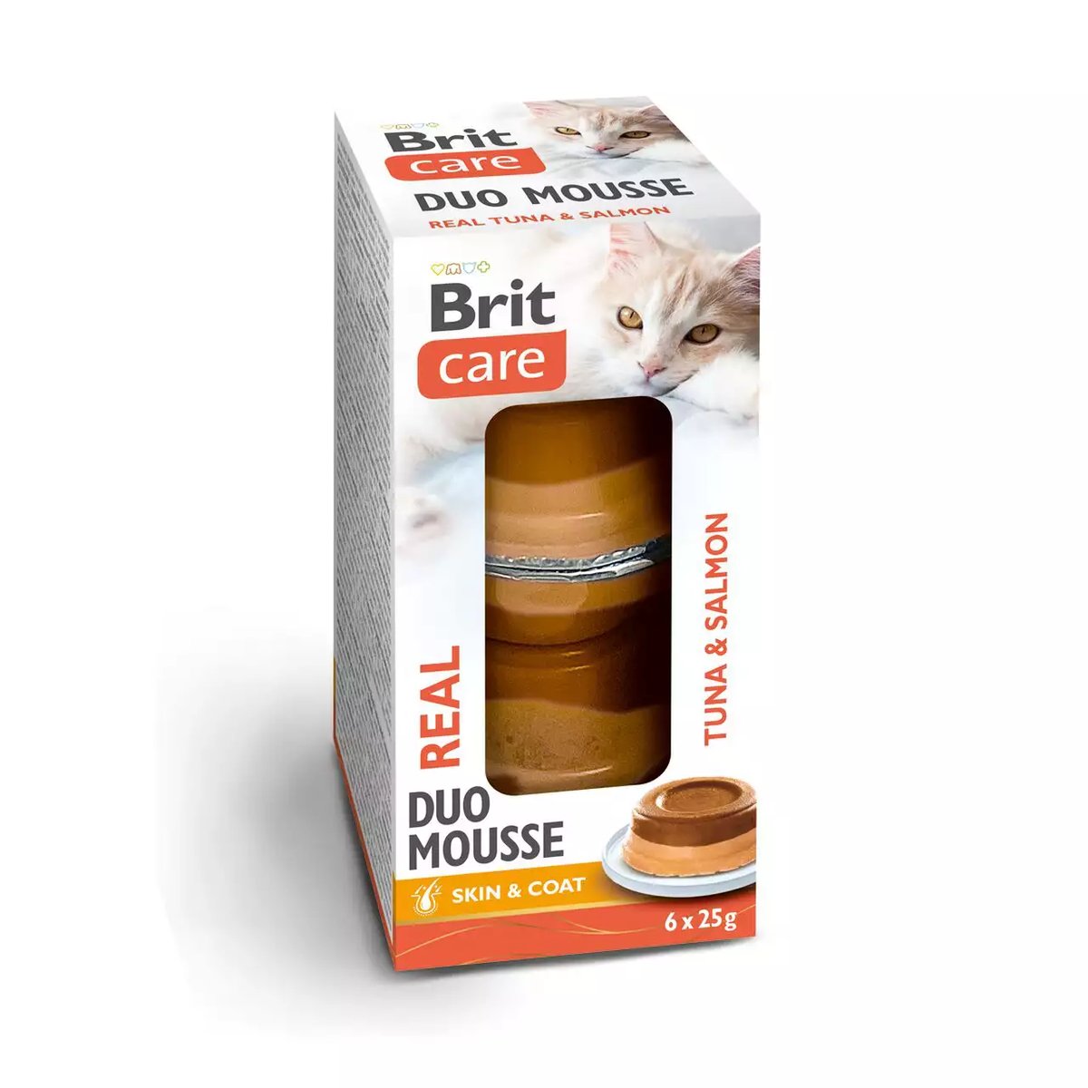 Brit Care Duo Mousse kassi konserv, tuunikala/lõhe, 6 x 25 g - Tootepilt