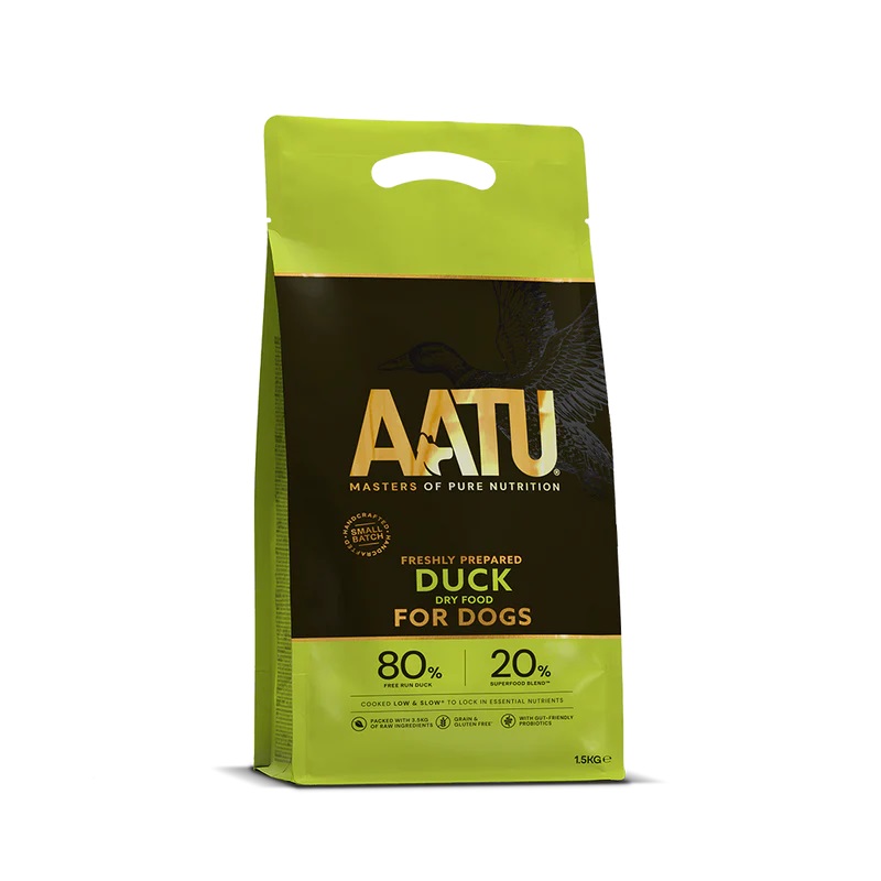 AATU sausā barība suņiem, pīle, 1,5 kg - Produkta attēls 1