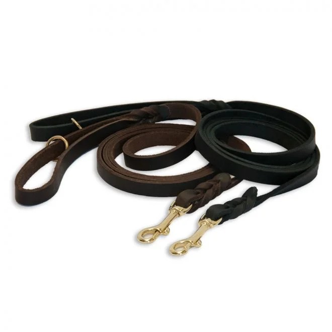 Feel Braid ādas pavada suņiem, melna, 2,2 × 180 cm - Produkta attēls