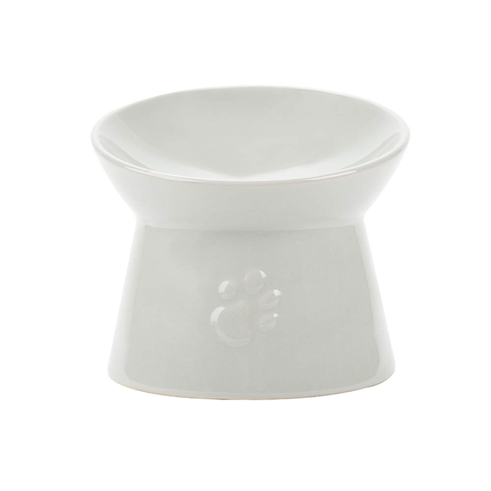 Scruffs Icon paaugstināta bļoda kaķiem, gaiši pelēka, d-12cm - Produkta attēls