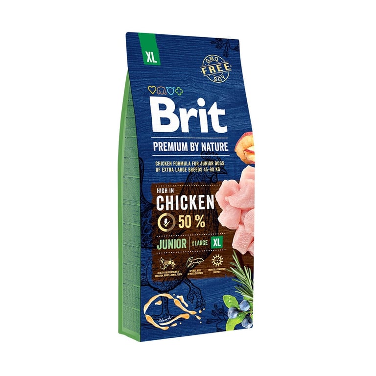 Brit Premium xl junior maistas šunims su vištiena, 15kg