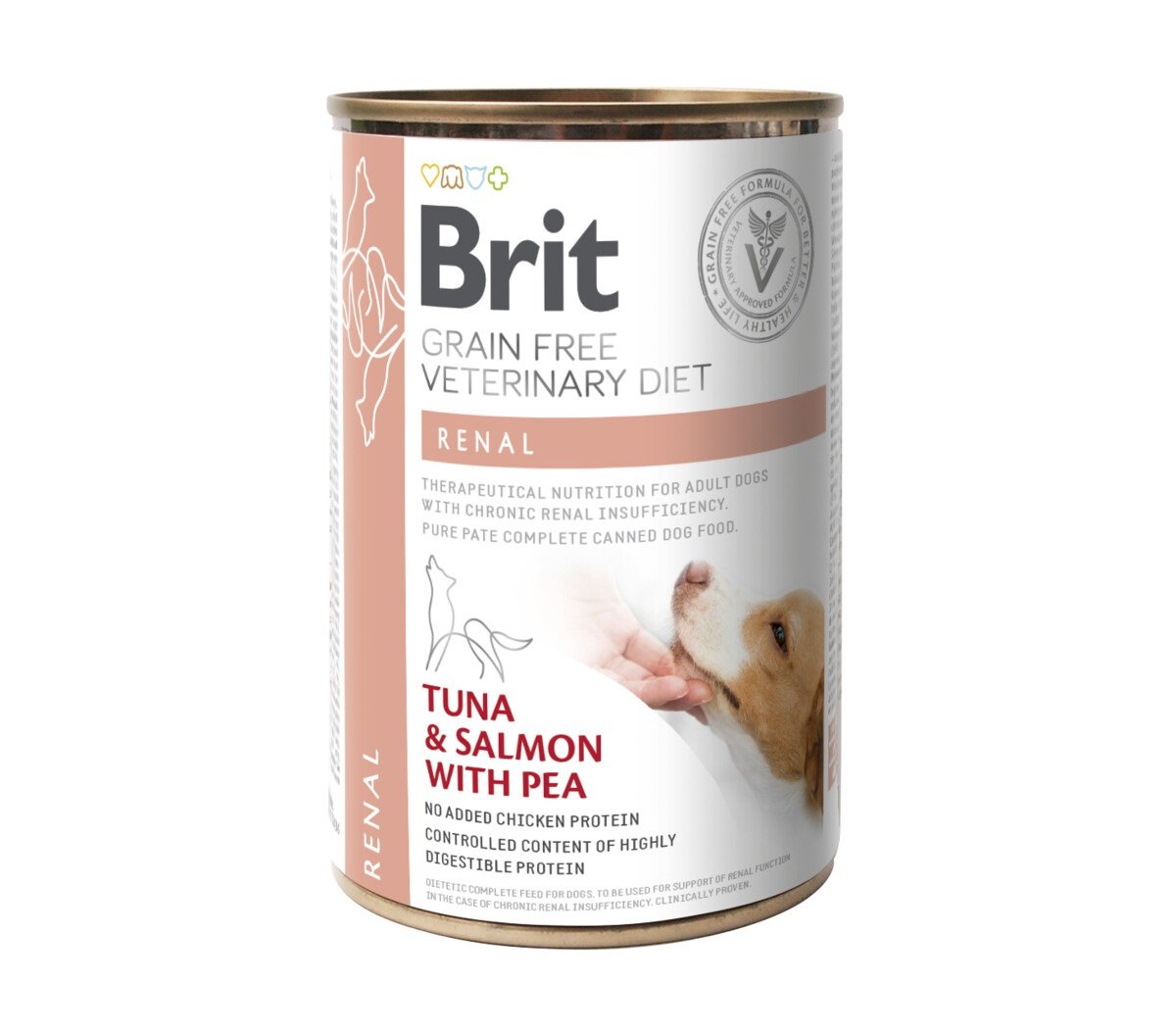 BRIT GF VD Renal mitrā barība suņiem, tuncis/lasis/zirņi, 400g - Produkta attēls