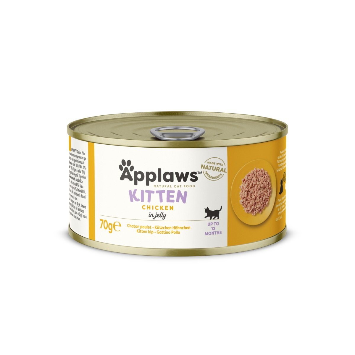 Applaws konservuotas maistas kačiukams su vištiena želėje, 70 g - 