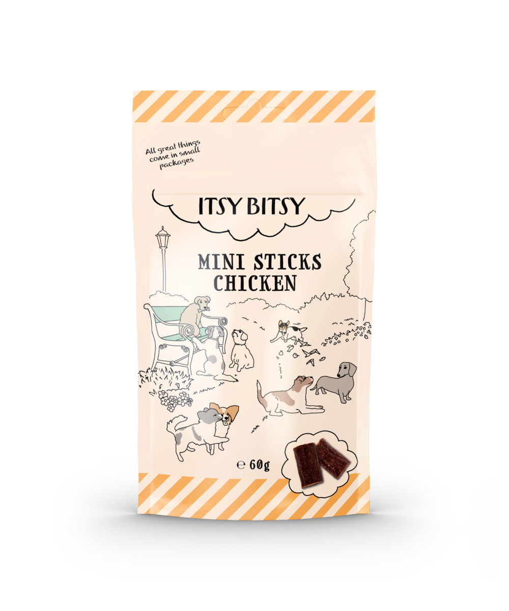 ItsyBitsy šunų skanėstas – vištienos lazdelės, 60 g - 