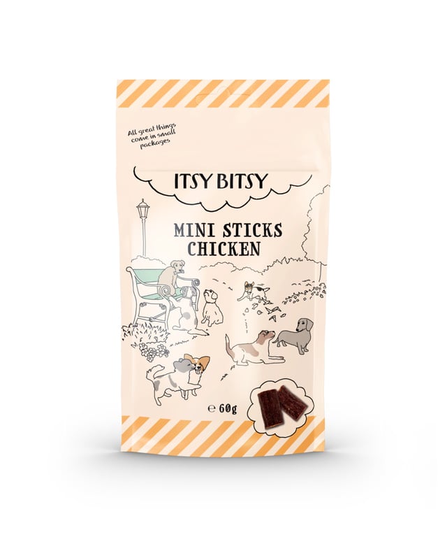 ItsyBitsy šunų skanėstas – vištienos lazdelės, 60 g