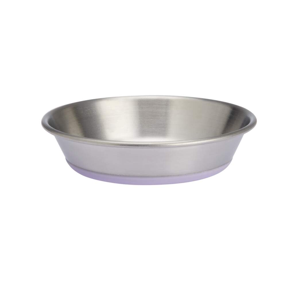 Basic Plain nerūdijančio plieno dubenėlis su silikoniniu pagrindu, violetinis, S - 