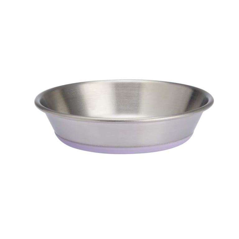 Basic Plain nerūdijančio plieno dubenėlis su silikoniniu pagrindu, violetinis, S